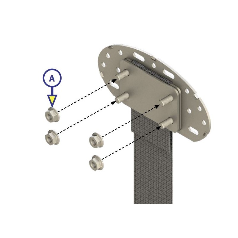 Kit Piastra fissaggio cintura BED LIFT LIPPERT