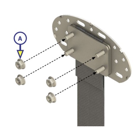 Kit Piastra fissaggio cintura BED LIFT LIPPERT