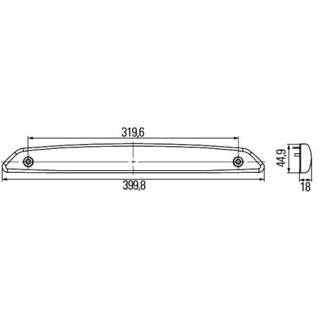 Feu stop supplémentaire HELLA ROUGE 1,8 W - 12 LED - 2DA 343.800-001