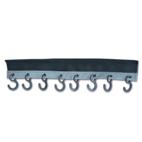 HABA - 8 ganci con fissaggio a velcro e per asola 7 mm