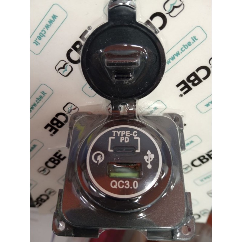 Double prise USB + TYPE C 3+3A - CBE MP2USC/G...