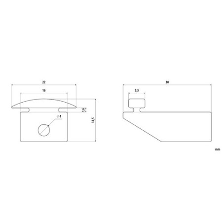 Set mit 25 Stützen für Y-förmige Faltschiene zur Wand- und Deckenmontage