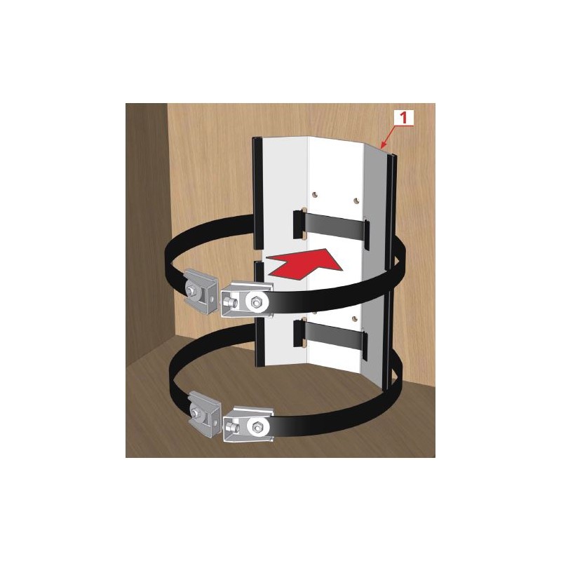 Wall support for gas cylinder Ø300 with CAMPKO...