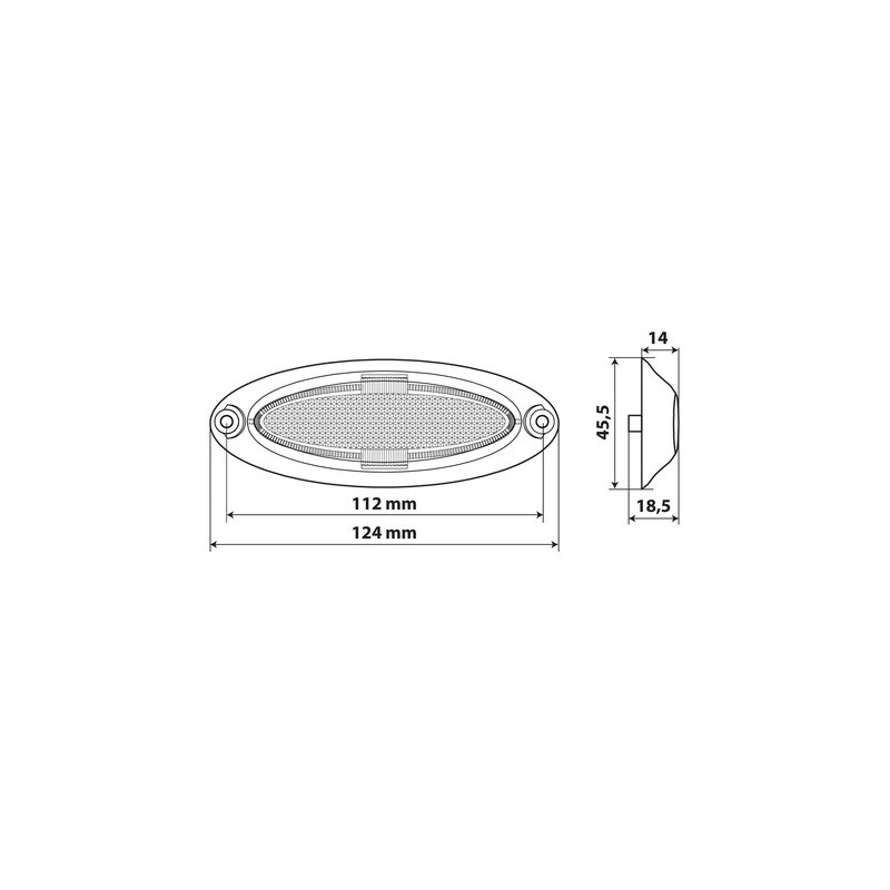 LUZ DE GASTRONOMÍA TRASERA LED 12V LUZ ROJA