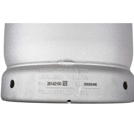 Alugas Travel Mate Gasflasche 27 L mit Multiventil (DE) 80 % Füllstoppventil