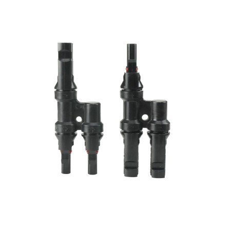 Pair of 2-input connectors for solar panels
