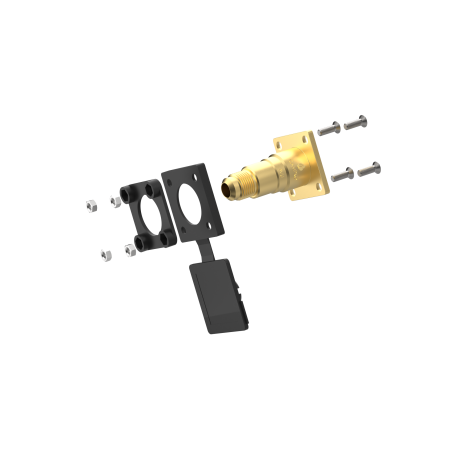 Presa per tubo da 3/4 UNF carica base piatta rettilinea W21,8 x 1/14