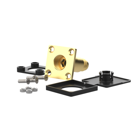 W21.8 x 1/14 Carga de base plana recta 3/4 UNF Toma de manguera