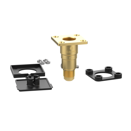 Presa per tubo da 3/4 UNF carica base piatta rettilinea W21,8 x 1/14