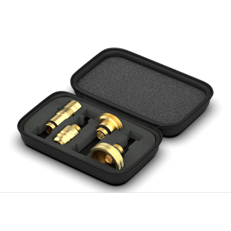 DREHMEISTER Adapterkit EU-Außensteckdose für Gasflaschen (W21,8)