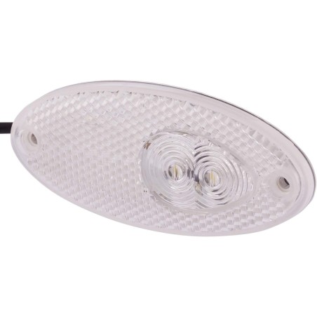 HELLA Luz de gálibo delantera blanca 101,6 x 45 ovalada