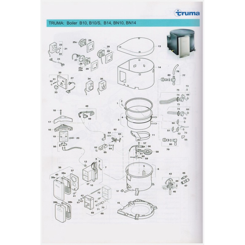 TRUMA SET GUARNIZIONI BOILER PER BG10 7002 00406