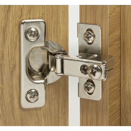 Mini hinge for doors with short arm and thin doors