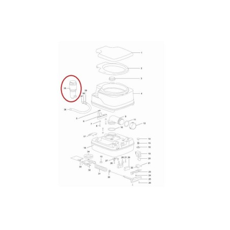 WC-Kolbenwasserpumpe THETFORD QUBE 345 365 Porta Potti 92901111