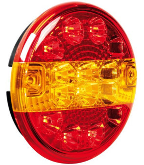 PILOTO TRASERO REDONDO 12/24V LED 3 FUNCIONES Ø 140 mm