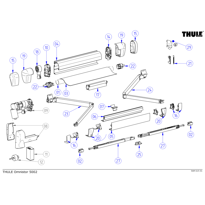 End Kit Right+Left Front Profile Thule 5003...