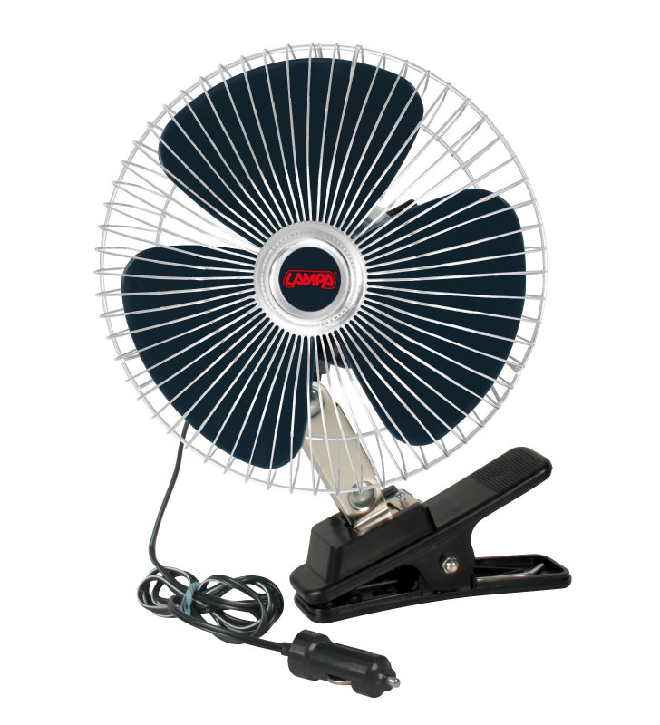 VENTILADOR CROMADO "12 V MANGO OSCILANTE"