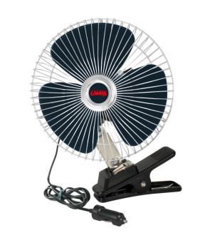 VENTILATORE 12V - 16W A 2 VELOCITA CON PINZA OSCILLANTE