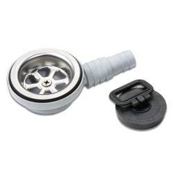 Évier rond en inox Ø 330 mm avec évacuation 2