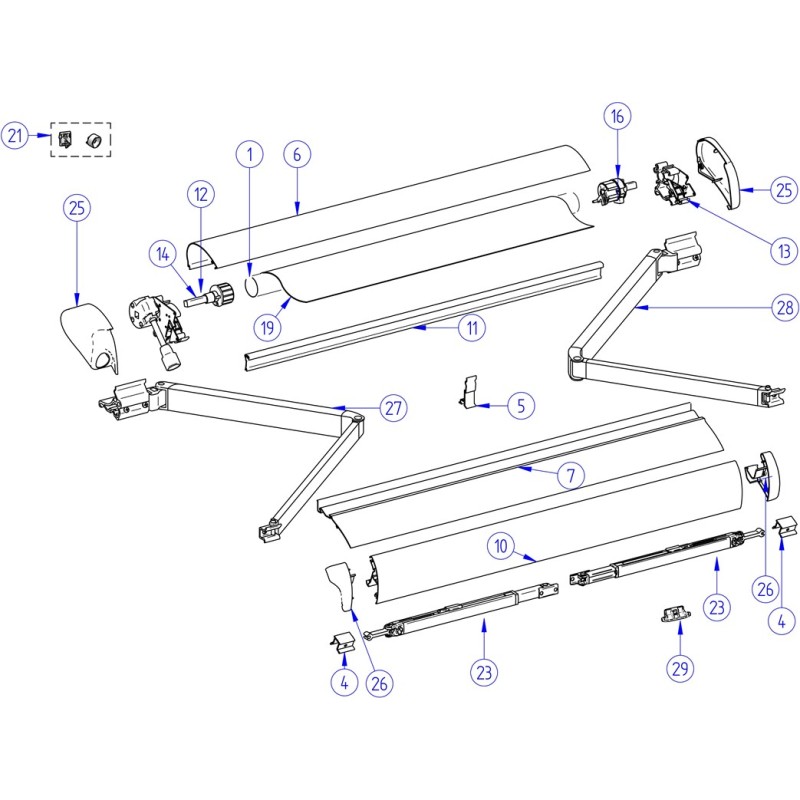 Coppia Gusci Thule 6502 & 6900 Colore Ral 9002...