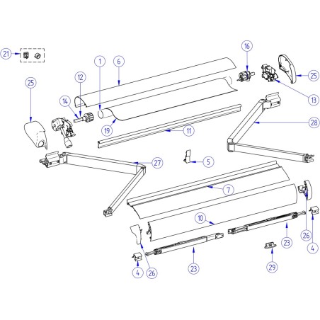 Paar Thule 6502 & 6900 Schalen, Farbe Ral 9002 – 1500602309