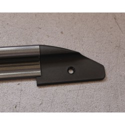 Pair of black right + left caps for F20 Polyplastic wall...