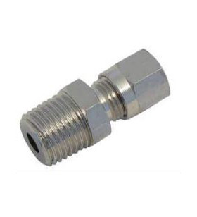 Raccordo dritto ottone nichel tubo Ø 10 - M1 2