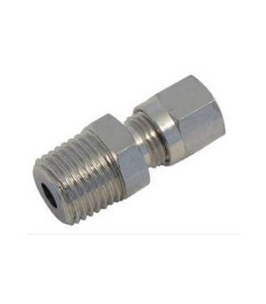 Straight fitting brass nickel tube Ø 10 - M1