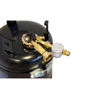 Bouteille de gaz CAMPKO 67R01 acier 22 L - 11 Kg GAZ multivalve et manomètre