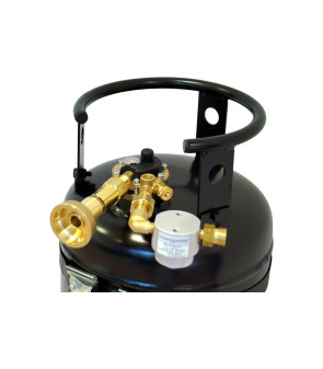 CAMPKO gas cylinder 67R01 steel 22 L - 11 Kg GAS multivalve and pressure gauge