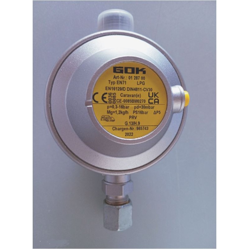 GOK 01.287.00 REgolatore gas BP - 1,2kg - tubo...