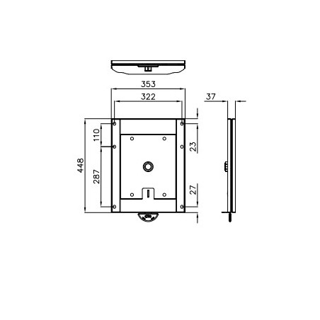 IVECO CTA swivel plate with universal hole right - left