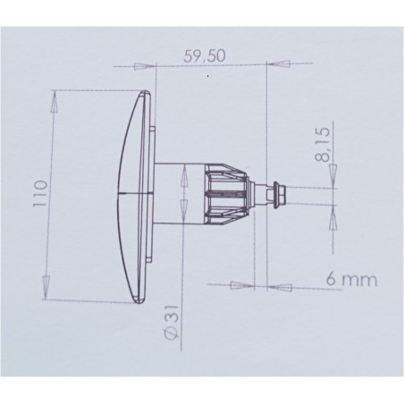 STS Schwarzes Kompressionsschloss ELLIPSE LONG 110x42 ohne Schlüssel
