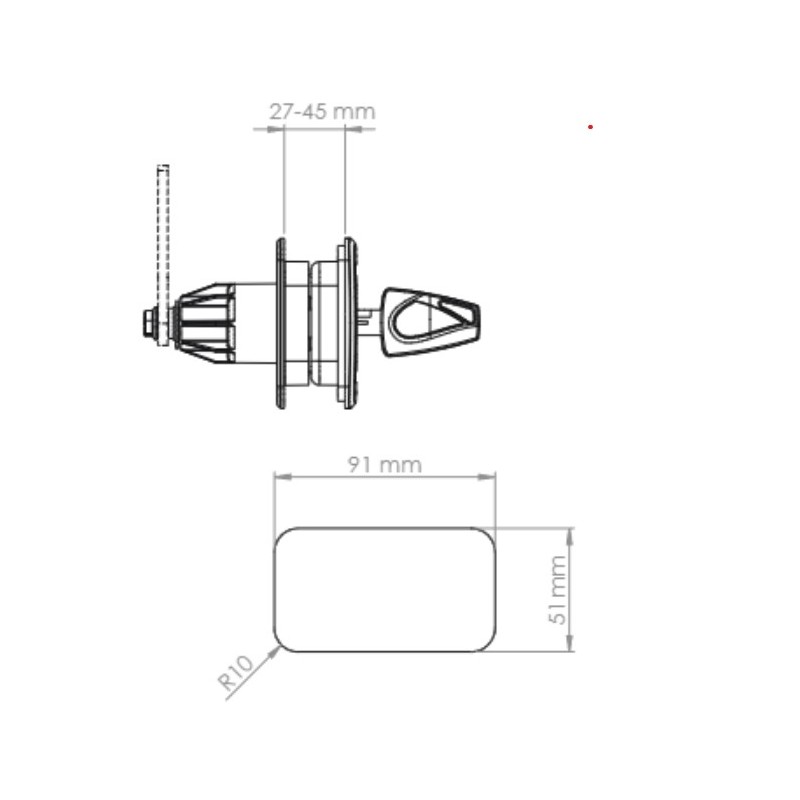 STS - White lock 110x70 QUADRO 2015 keyless doors