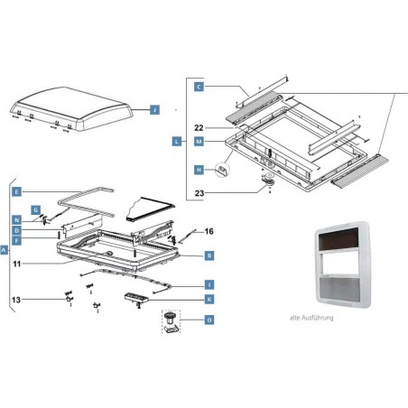 DOMETIC Aggancio braccetto DX + SX oblò HEKI