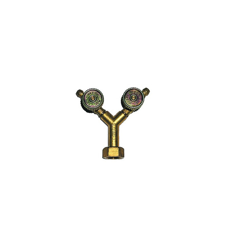 Conexión de gas de 2 vías con llaves de paso