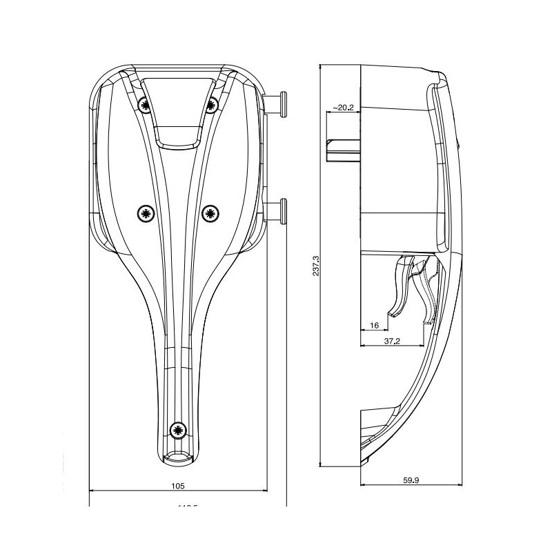 Serrure blanche NEW BASIC EDGE ZADI avec...