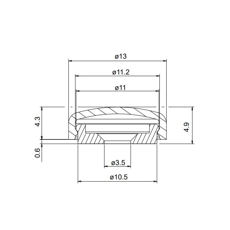 10 pieces - Universal screw cover cap + cap Ø...