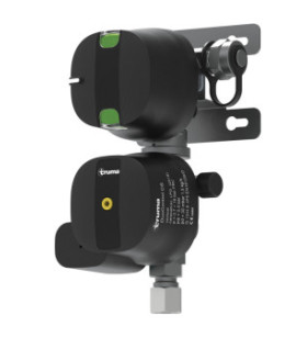 Vertical gas regulator DUOCONTROL CS 30mbar with crash...