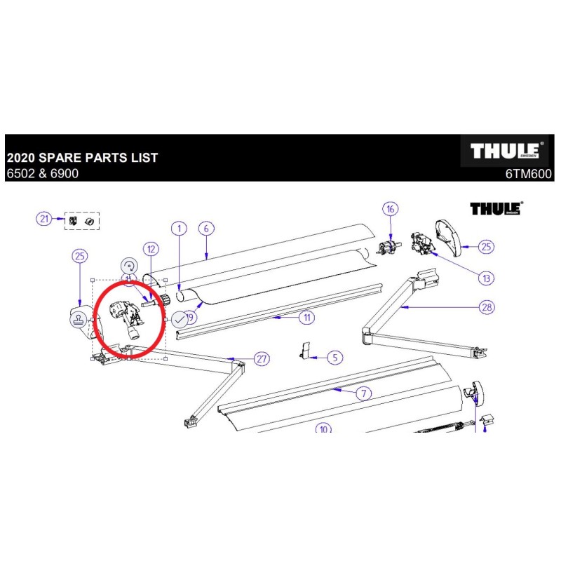 Terminale SX con ingranaggio manovella OMNISTOR...