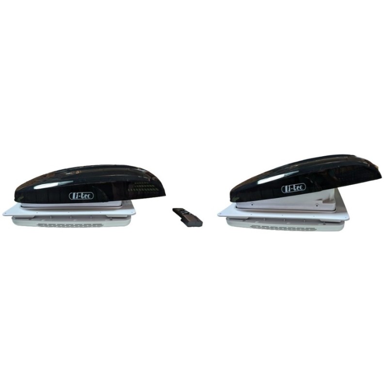 Oblò con ventola PLUS FAN 400X400 - NERO 12 V