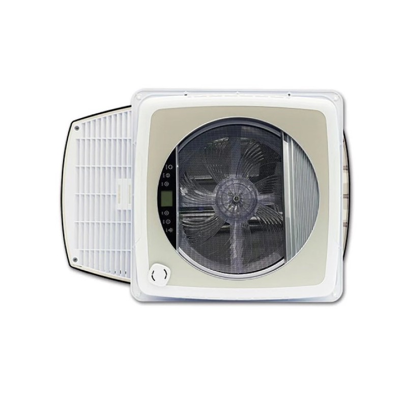 Porthole with fan PLUS FAN 400X400 - BLACK 12 V