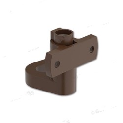 Crochet droit marron pour portes à tringle tournante Push...