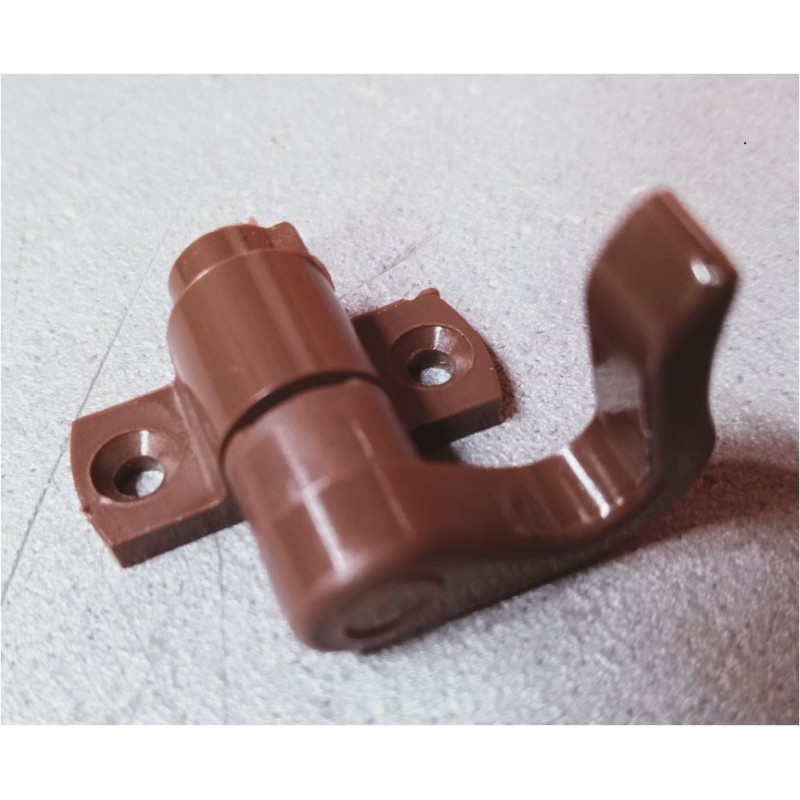 Gancho izquierdo marrón para puertas de varilla...