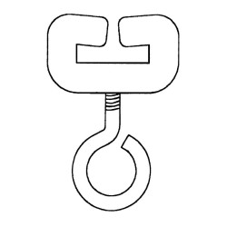 10 piezas Tope de plástico para riel de cortina.