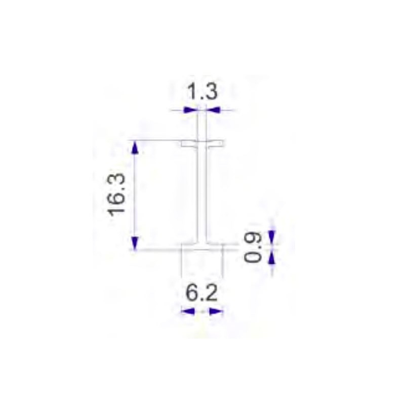 3 Meter Flexibles und rollbares I-Gleis 16,3 x...