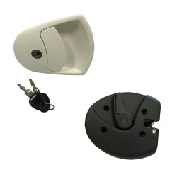 White anti-burglary lock FAP 1125 complete with white key...