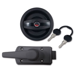 Serrure de porte noire universelle ZADI avec man DX avec...