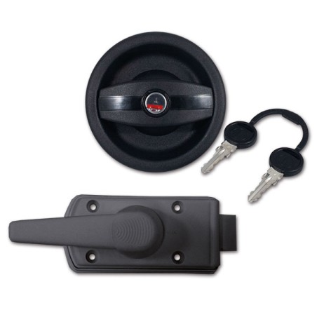 Universelles schwarzes Türschloss ZADI w / man DX w / chv und Zylinder