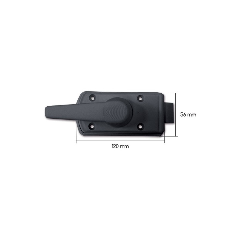 Serrure de porte noire universelle ZADI avec...